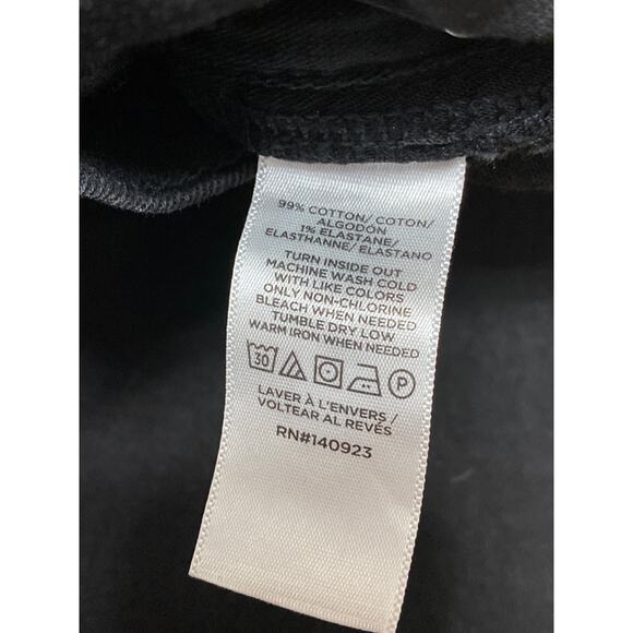 LOFT Women's Black High Waisted Frayed Raw Hem Baggy Wide Leg Denim Jeans Sz 29 - Picture 6 of 6